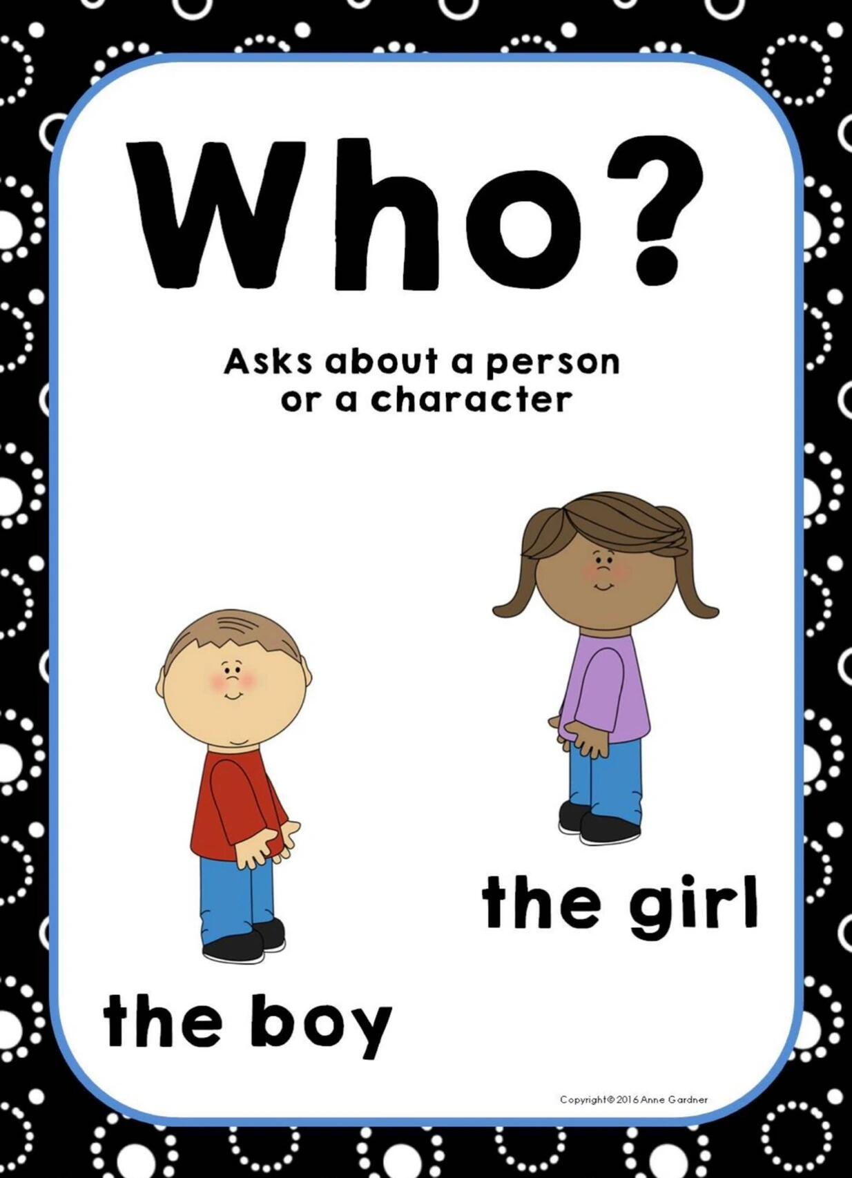 Who? 提问词海报