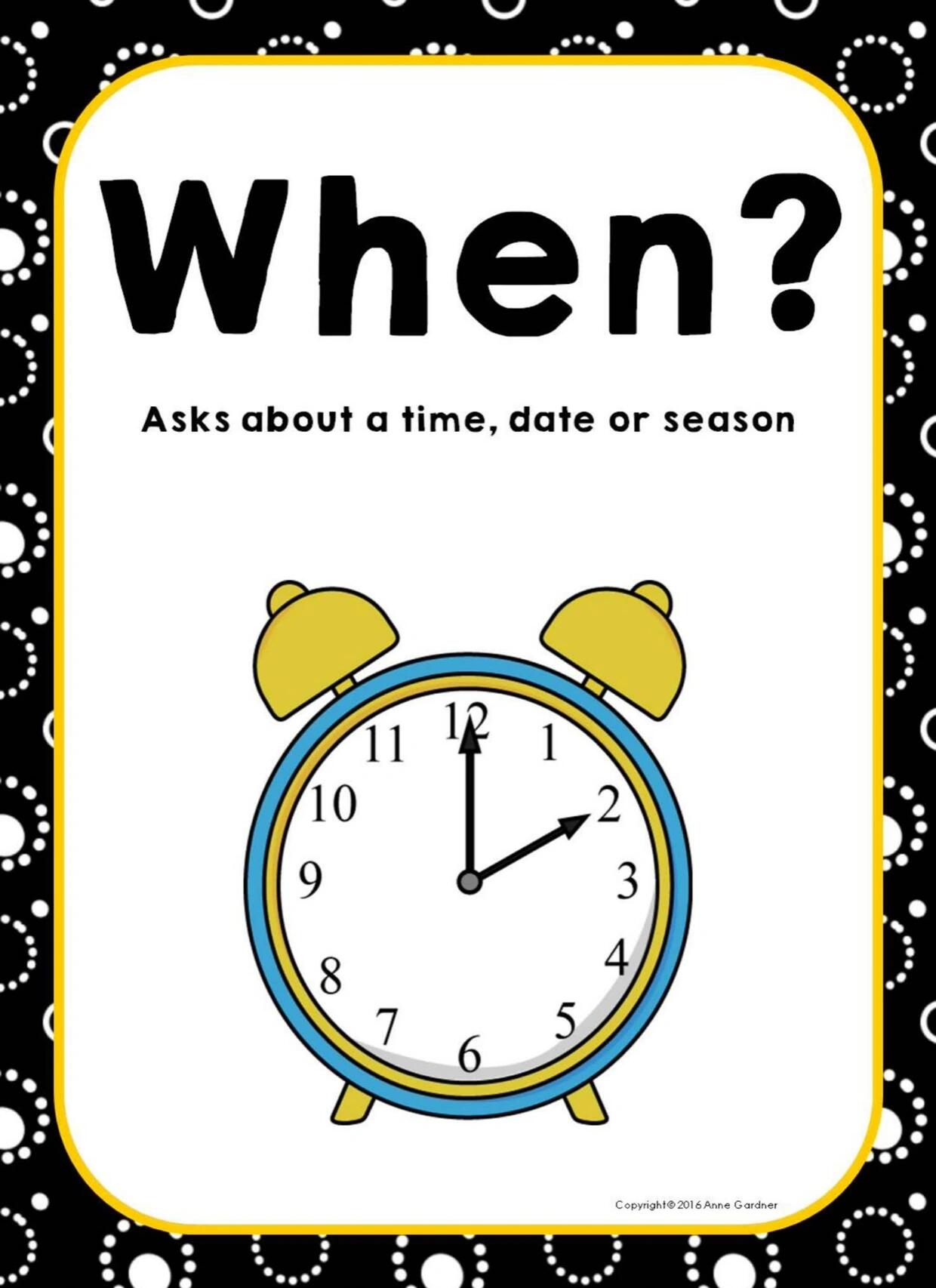 When? 提问词海报
